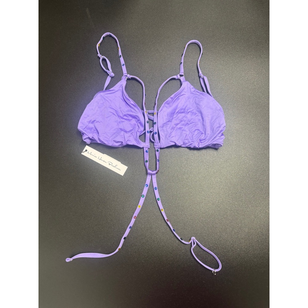 Monica‎ Hansen Beachwear NWT Bikini Top Purple Size Large